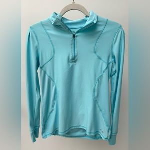 Champion Women's 1/4‎ Zip Lightweight Pullover in Light Blue, Size S